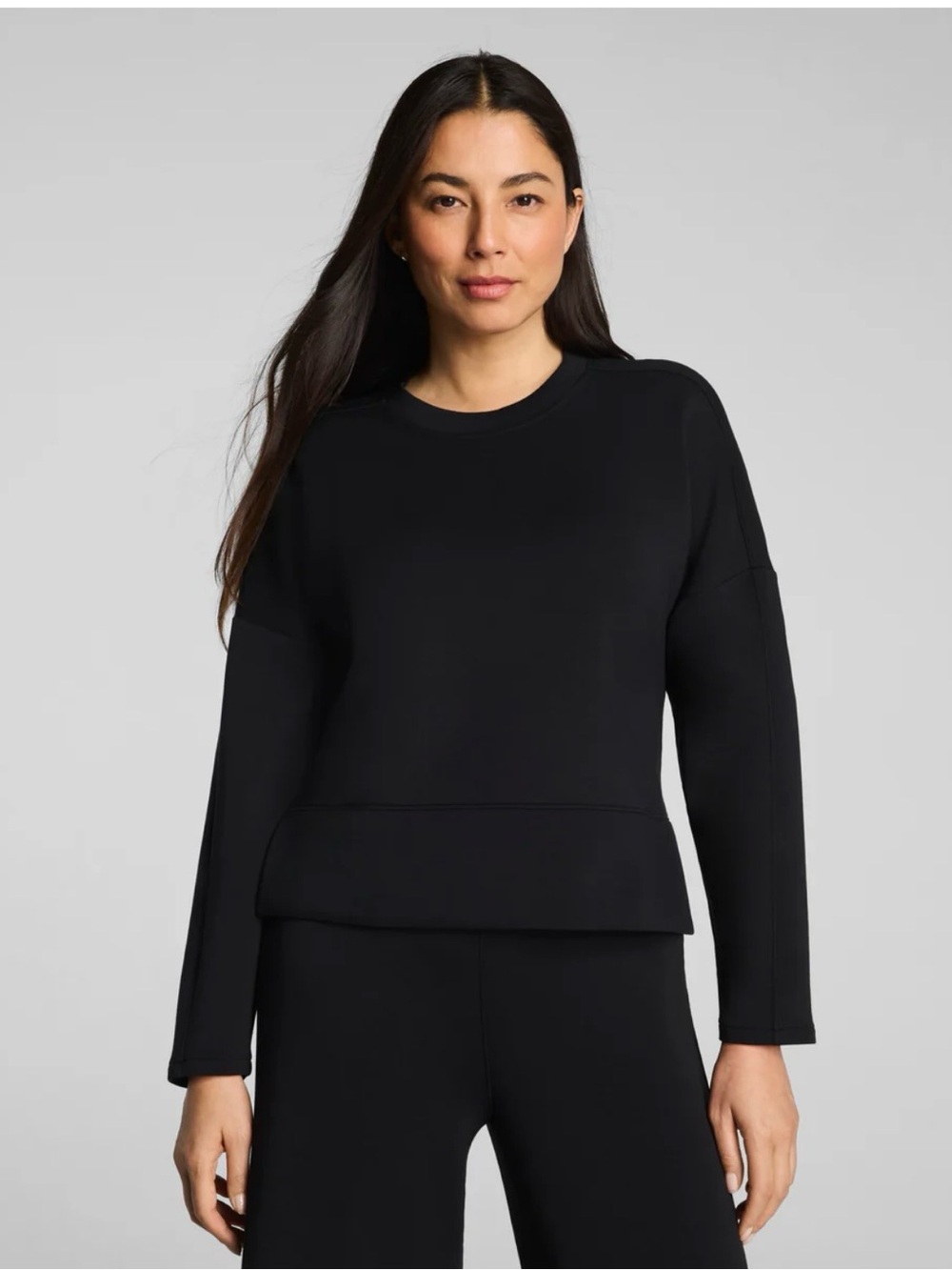 NWT SPANX Essential Crewneck Sweater in Very Black